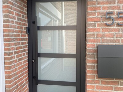 Volledig beglaasde voordeur Ral 9004